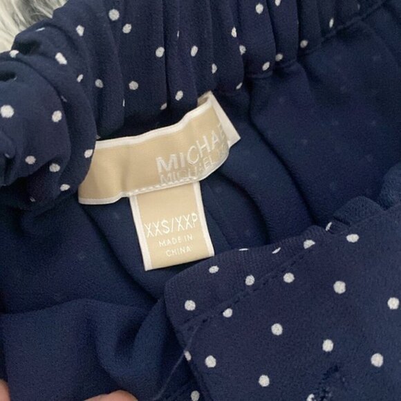 Michael Michael Kors Polka Dot Georgette Wide-Leg Trousers - Picture 4 of 7